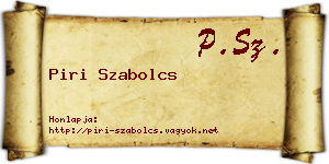 Piri Szabolcs névjegykártya